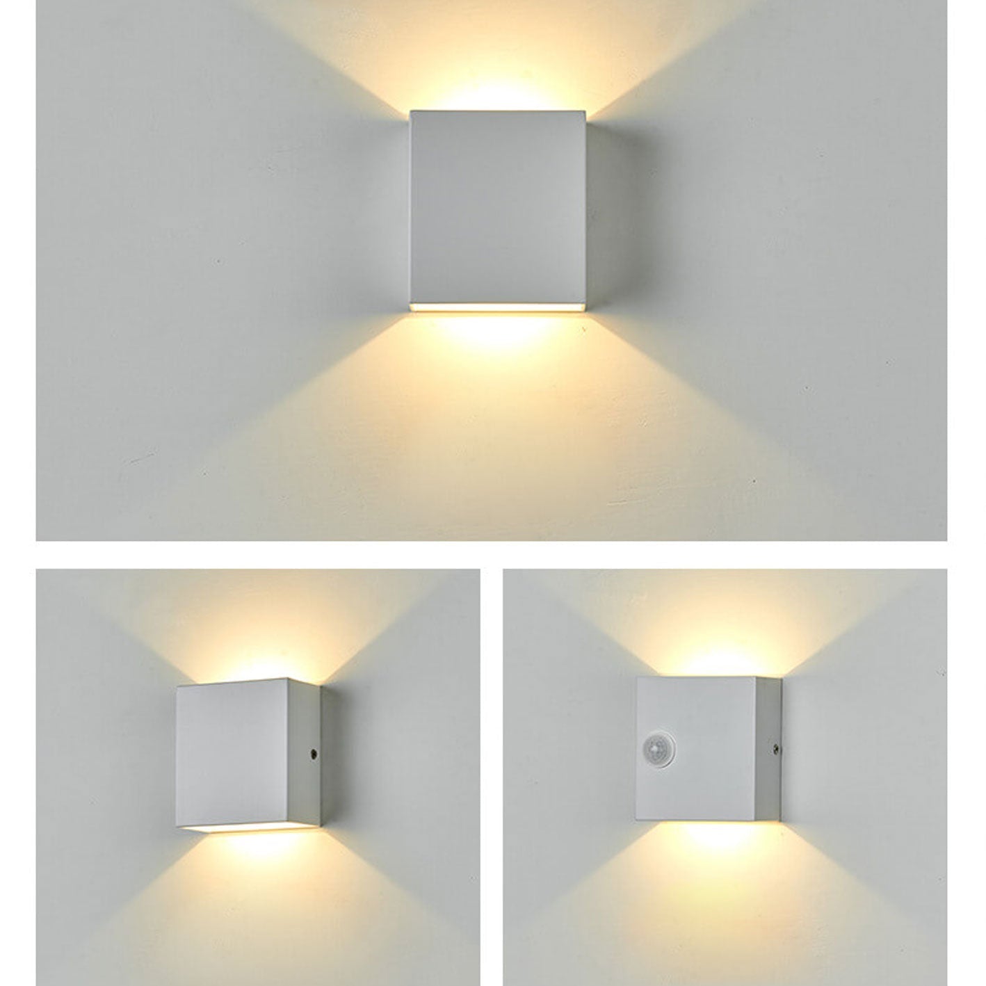Moderne einfache quadratische LED-Körper-Sensor-Wandlampe