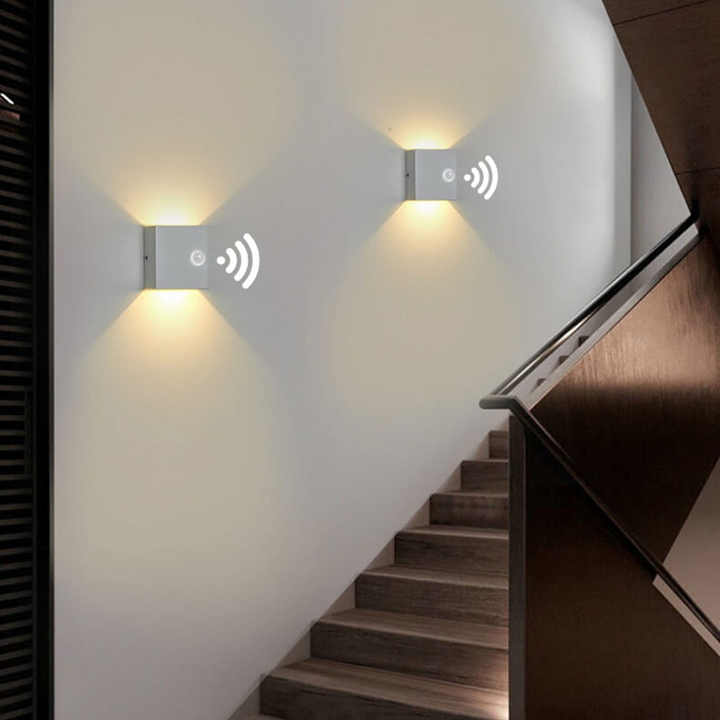 Moderne einfache quadratische LED-Körper-Sensor-Wandlampe