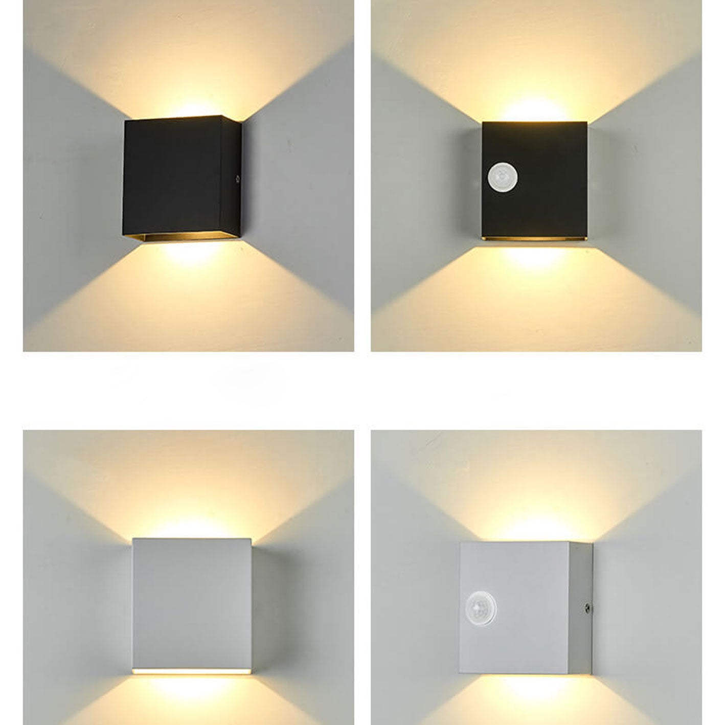 Moderne einfache quadratische LED-Körper-Sensor-Wandlampe