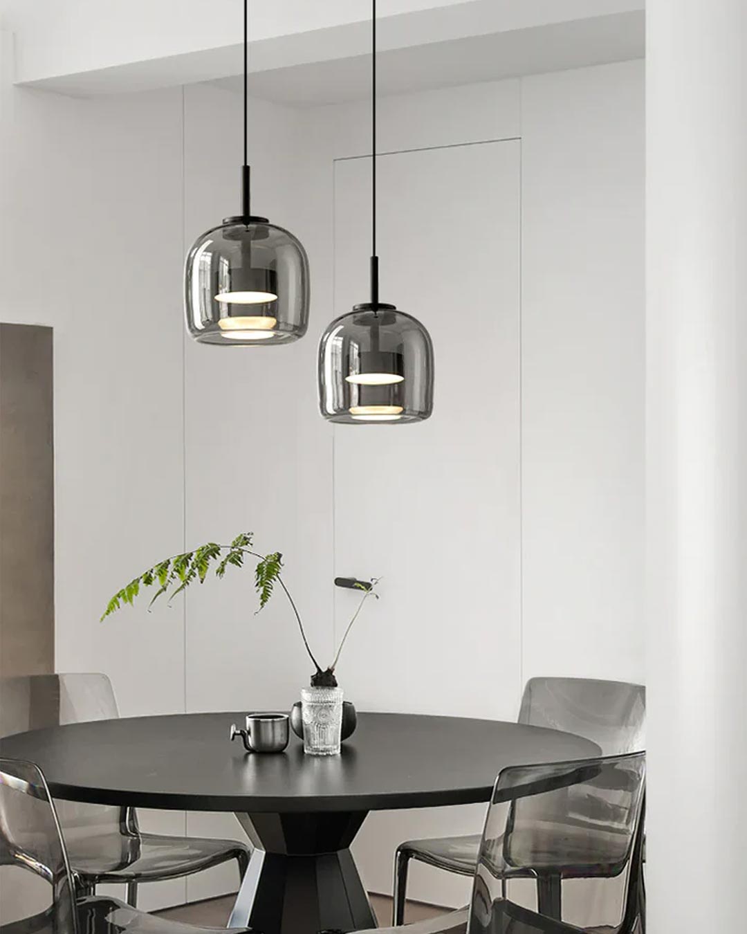 Valentino Deckenpendelleuchte - Rauch - Set von 2