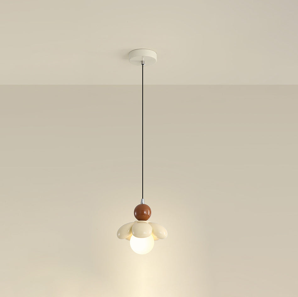 Zeitgenössische skandinavische Petal Eisenharz 1 - Licht Pendelleuchte für das Schlafzimmer