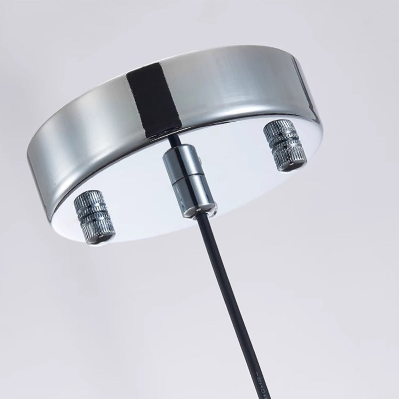 Zeitgenössische skandinavische sphärische Eisen-Glas 1-Licht Pendelleuchte für das Wohnzimmer