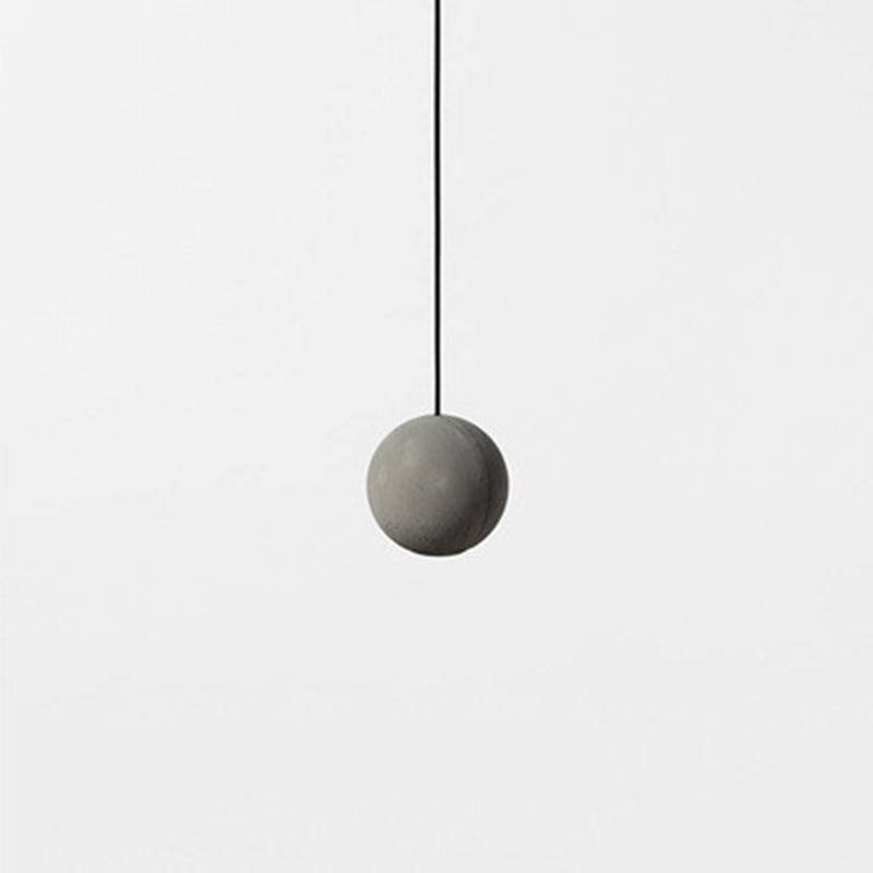 Zeitgenössische skandinavische Planeten Mond Zement Aluminium Acryl 1-Licht Pendelleuchte für das Schlafzimmer