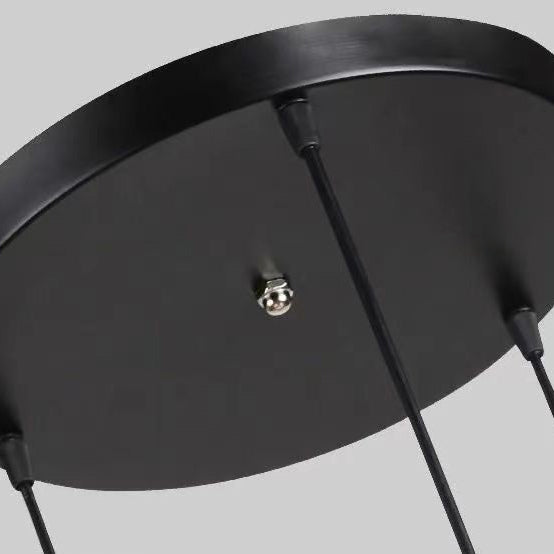 Zeitgenössische skandinavische Orb-Globus Hohler Scheibenbasis Eisen 1-Licht Pendelleuchte für das Wohnzimmer