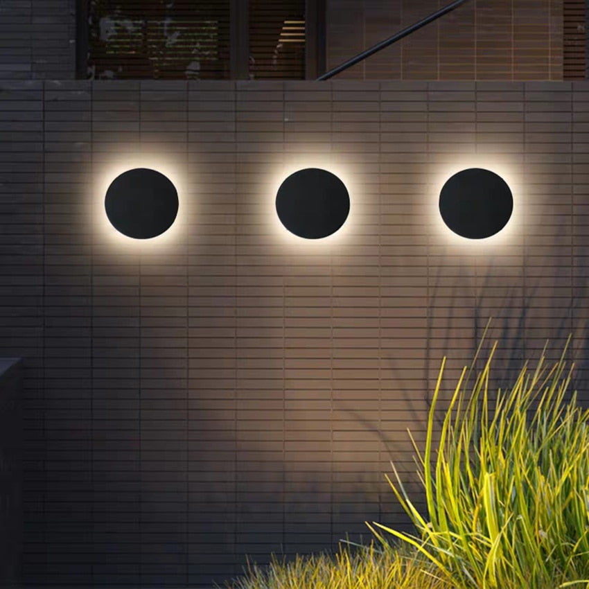Almos - Outdoor wasserdichte runde LED-Wandleuchte
