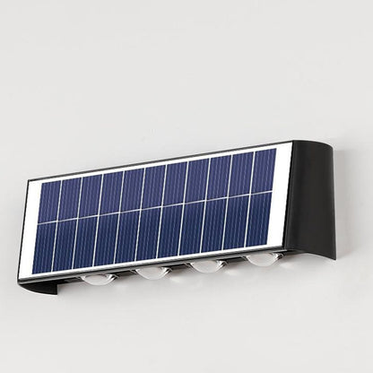 Moderne Einfachheit Solar Wasserfest Rechteckige ABS PMMA LED Wandleuchte Lampe Für Außenpatio