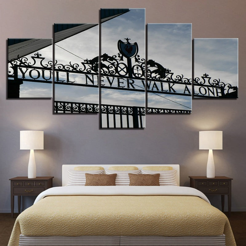 "Du wirst niemals wieder alleine gehen" 5 Teile - Leinwand Wandkunst Malerei