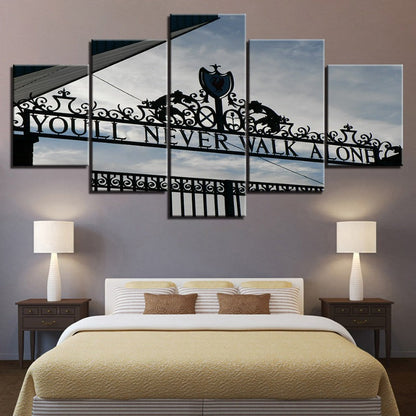 "Du wirst niemals wieder alleine gehen" 5 Teile - Leinwand Wandkunst Malerei