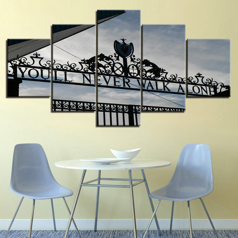 "Du wirst niemals wieder alleine gehen" 5 Teile - Leinwand Wandkunst Malerei