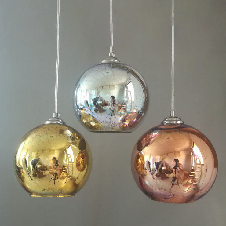 Moderne kreative 3D bunte Feuerwerksglas 1-Licht Kuppel Pendelleuchte