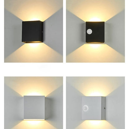 Moderne einfache quadratische LED-Körper-Sensor-Wandlampe