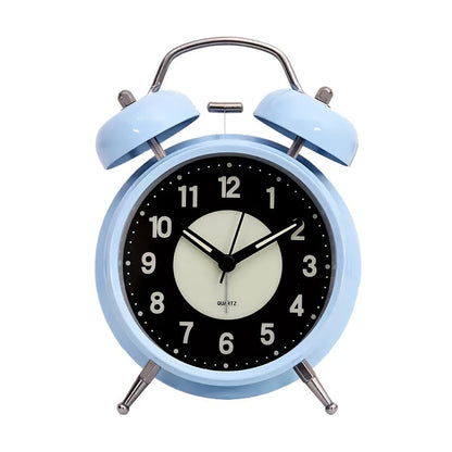 LuminousTime - Elegante Metallwecker mit sanfter Beleuchtung für friedliche Morgen und Nächte