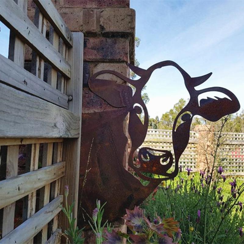 Outdoor Garten Bauernhof Spionierende Ziege Metall Kunstwerk Innendekoration