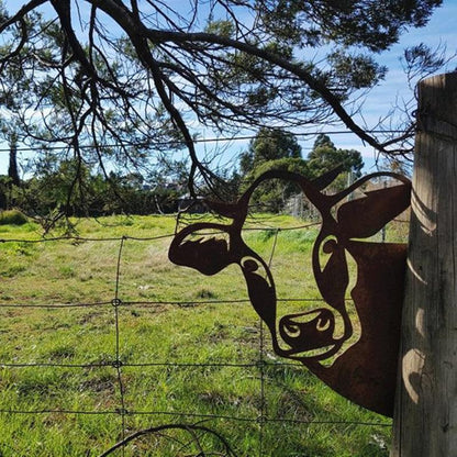 Outdoor Garten Bauernhof Spionierende Ziege Metall Kunstwerk Innendekoration
