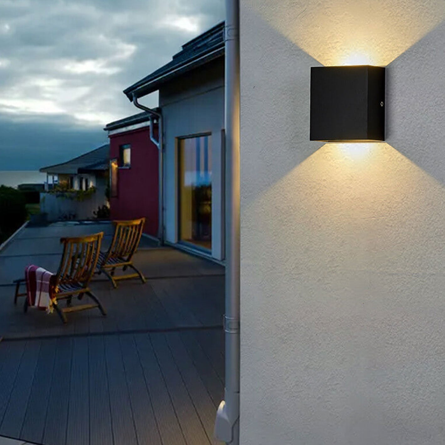 Moderne einfache quadratische LED-Körper-Sensor-Wandlampe