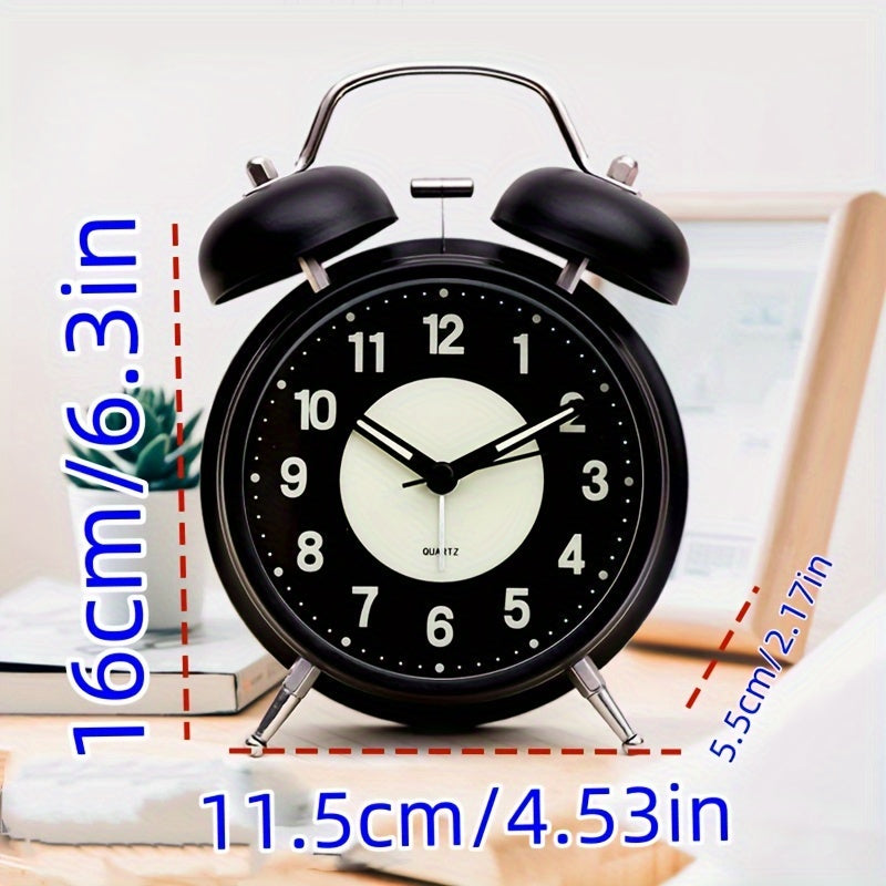LuminousTime - Elegante Metallwecker mit sanfter Beleuchtung für friedliche Morgen und Nächte