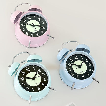 LuminousTime - Elegante Metallwecker mit sanfter Beleuchtung für friedliche Morgen und Nächte