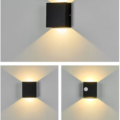 Moderne einfache quadratische LED-Körper-Sensor-Wandlampe