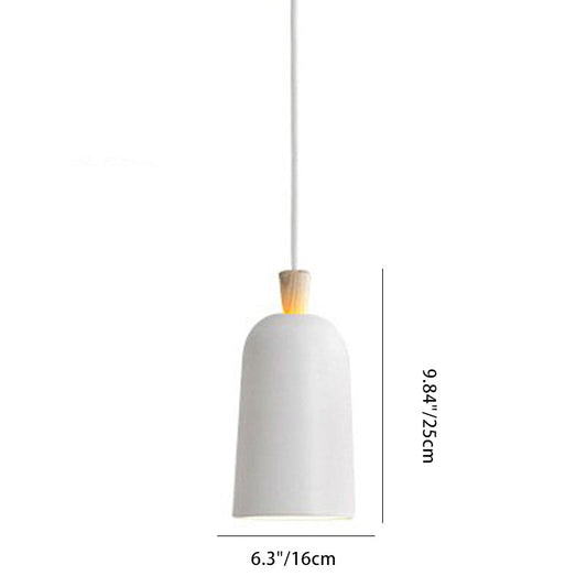 Zeitgenössische skandinavische Trommel Aluminium 1-Licht Pendelleuchte für das Wohnzimmer