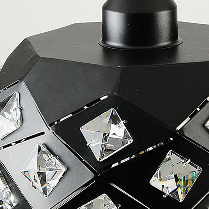 Zeitgenössische skandinavische Rhombus-Ananas zerdrückte Diamanten Scheibenbasis Hardware Kristall 1-Licht Pendelleuchte für das Wohnzimmer