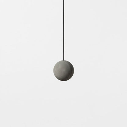 Zeitgenössische skandinavische Planeten Mond Zement Aluminium Acryl 1-Licht Pendelleuchte für das Schlafzimmer