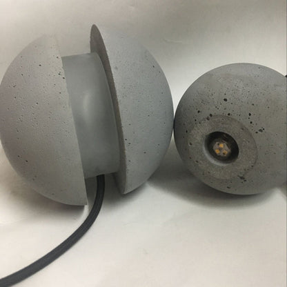 Zeitgenössische skandinavische Planeten Mond Zement Aluminium Acryl 1-Licht Pendelleuchte für das Schlafzimmer