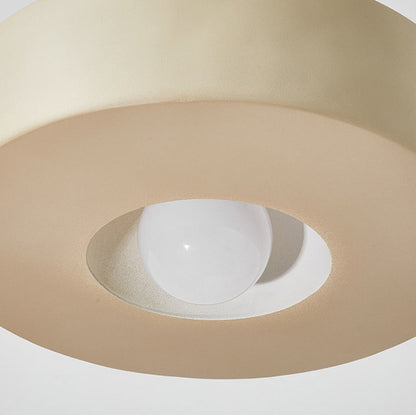 Zeitgenössische skandinavische Eisenharz runde 1-Licht Pendelleuchte für das Wohnzimmer
