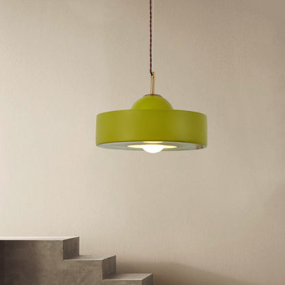 Zeitgenössische skandinavische Eisenharz runde 1-Licht Pendelleuchte für das Wohnzimmer