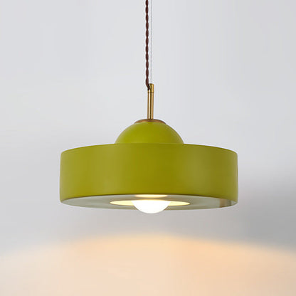 Zeitgenössische skandinavische Eisenharz runde 1-Licht Pendelleuchte für das Wohnzimmer