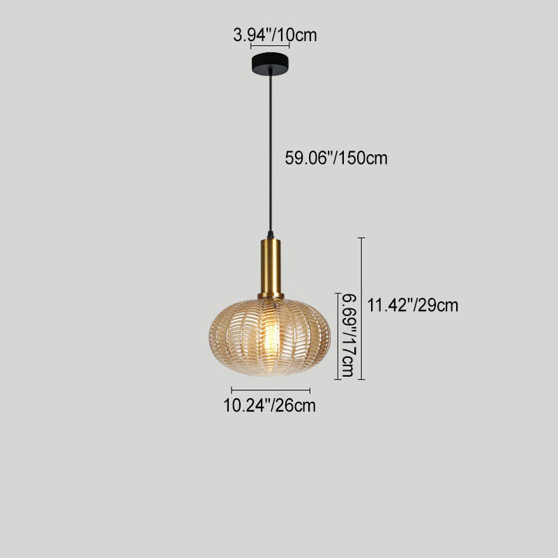 Zeitgenössische skandinavische ovale runde Säulen-Glas-Eisen 1-Licht Pendelleuchte für das Wohnzimmer