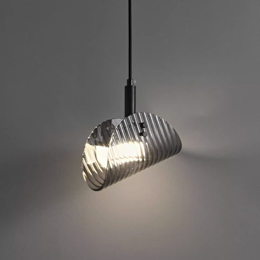 Zeitgenössische skandinavische gebogene Bogen-Glas-Hardware LED-Pendelleuchte für das Schlafzimmer