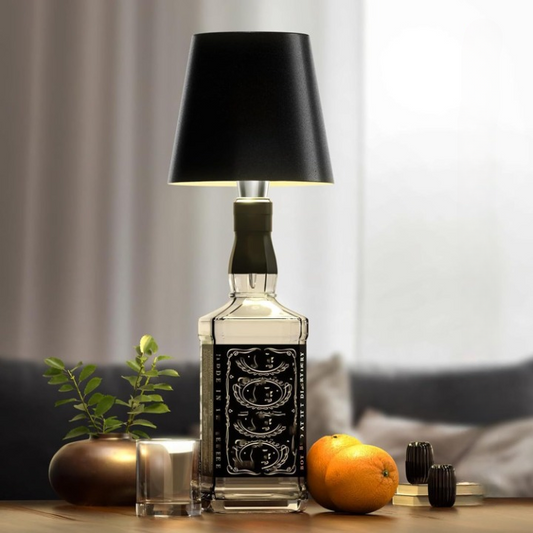 LED Flaschenlampe – Kreative, tragbare LED Tischlampe aus Glasflasche mit Touch-Steuerung und dimmbarem Licht für stilvolle Beleuchtung drinnen und draußen