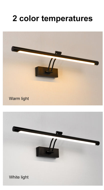 80-100cm LED Wandlampe - Moderne schwarze/silberne Wandleuchte für das Badezimmer, innen montierte Bildleuchte