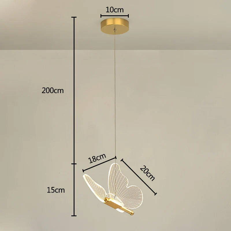 Schmetterling Pendelleuchte: Moderne LED Pendelleuchte für Decke Küche Wohnzimmer