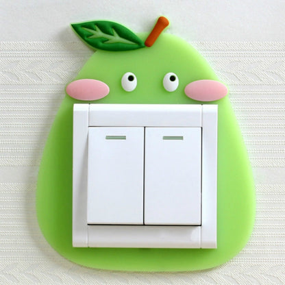 Leuchtende Schalteraufkleber Schutzabdeckung Wandaufkleber Kreativ Wohnzimmer Schlafzimmer Lampen Wandsteckdose Dekorative Abdeckung (Birne)