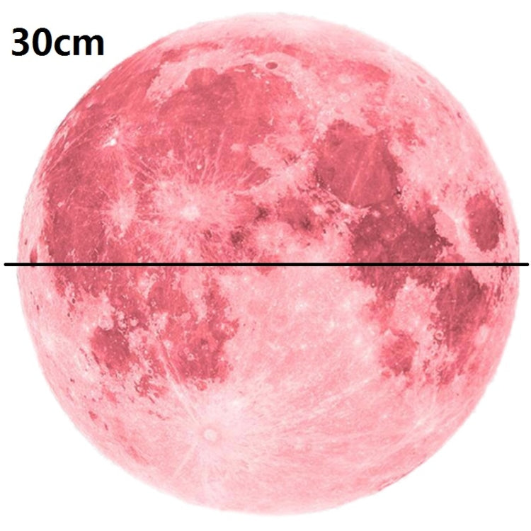3 PCS AFG33003 Wohnkultur Leuchtende Sterne Mond PVC Aufkleber, Spezifikation: rosa Mond 30cm