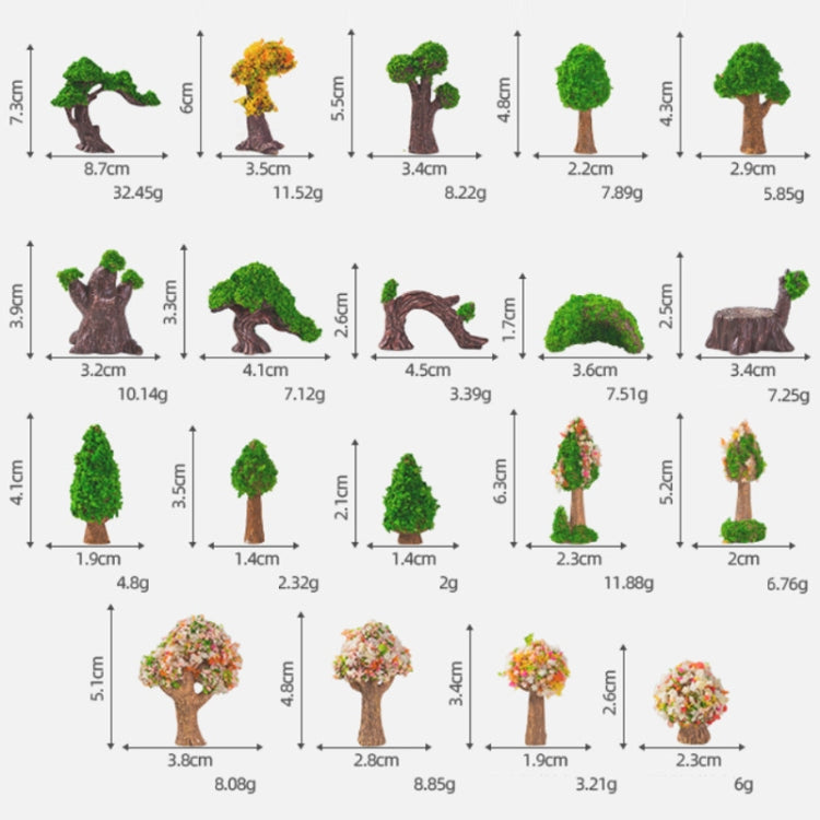 5 Stück Micro-Landschaft Simulierte Grüne Bäume Blumen DIY Garten Ökologische Ornamente, Stil: Nr. 14 Lange Grasbaumblume