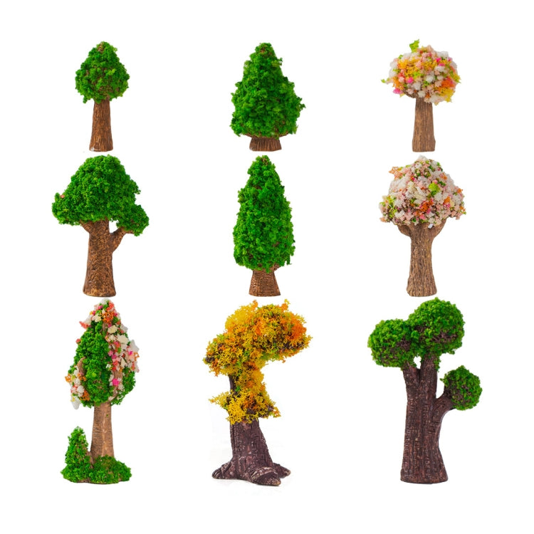 5 Stück Mikro-Landschaft Simulierte Grüne Bäume Blumen DIY Garten Ökologische Ornamente, Stil: Nr. 2 Gelber Baum