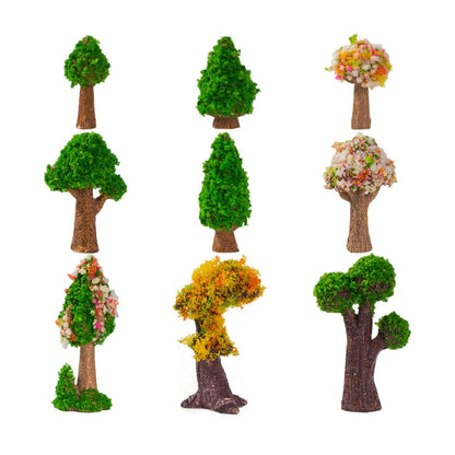 5 Stück Micro-Landschaft Simulierte Grüne Bäume Blumen DIY Garten Ökologische Ornamente, Stil: Nr. 14 Lange Grasbaumblume