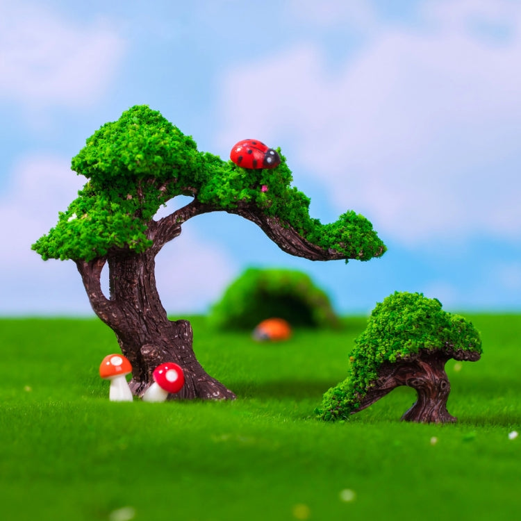 5 Stück Mikro-Landschaft Simulierte Grüne Bäume Blumen DIY Garten Ökologische Ornamente, Stil: Nr. 2 Gelber Baum
